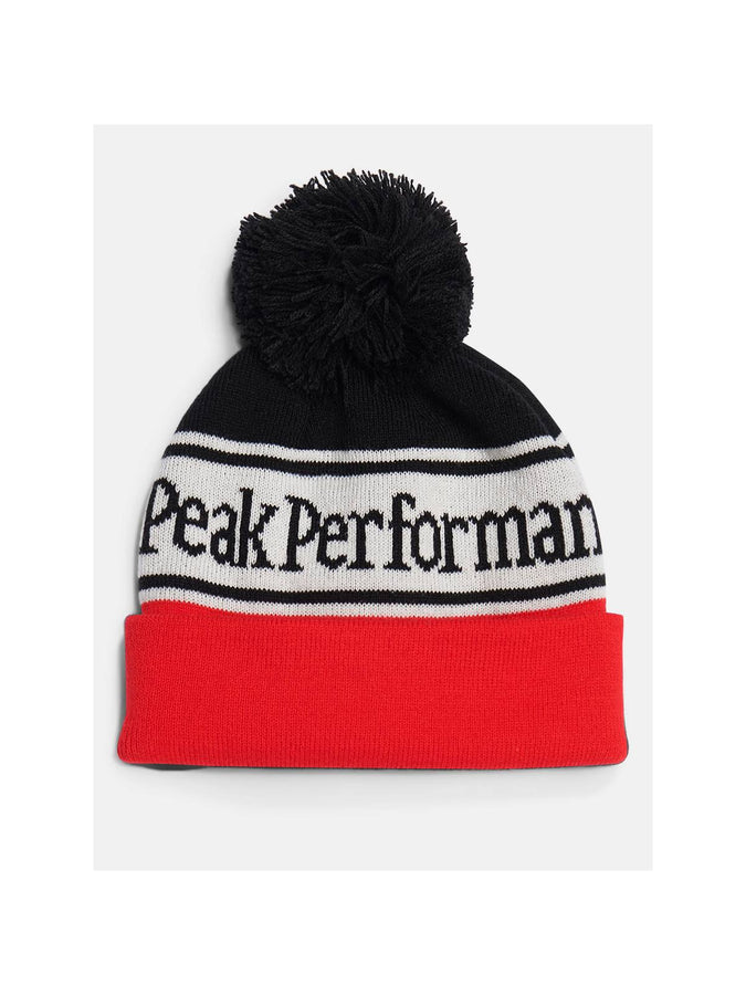 Czapka zimowa dziecięca Peak Performance JR POW HAT czarno biało czerwona