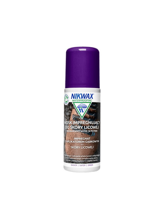 Wosk impregnujący do skóry licowej Nikwax - neutralny - 125 ml gąbka - Środki Czyszczące - Adventure Sports
