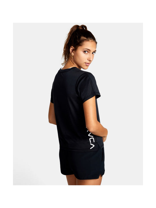 T-Shirt RVCA Womens Sport Vent Ss - czarny