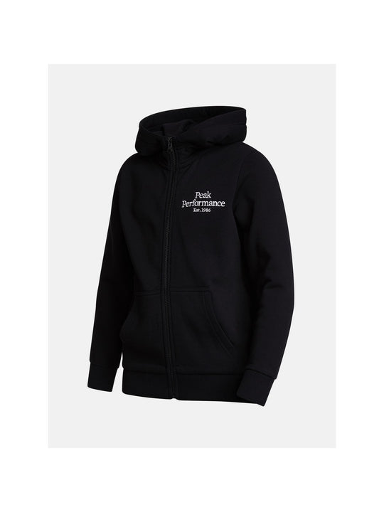 Bluza Peak Performance Jr Original Zip Hood - czarny
