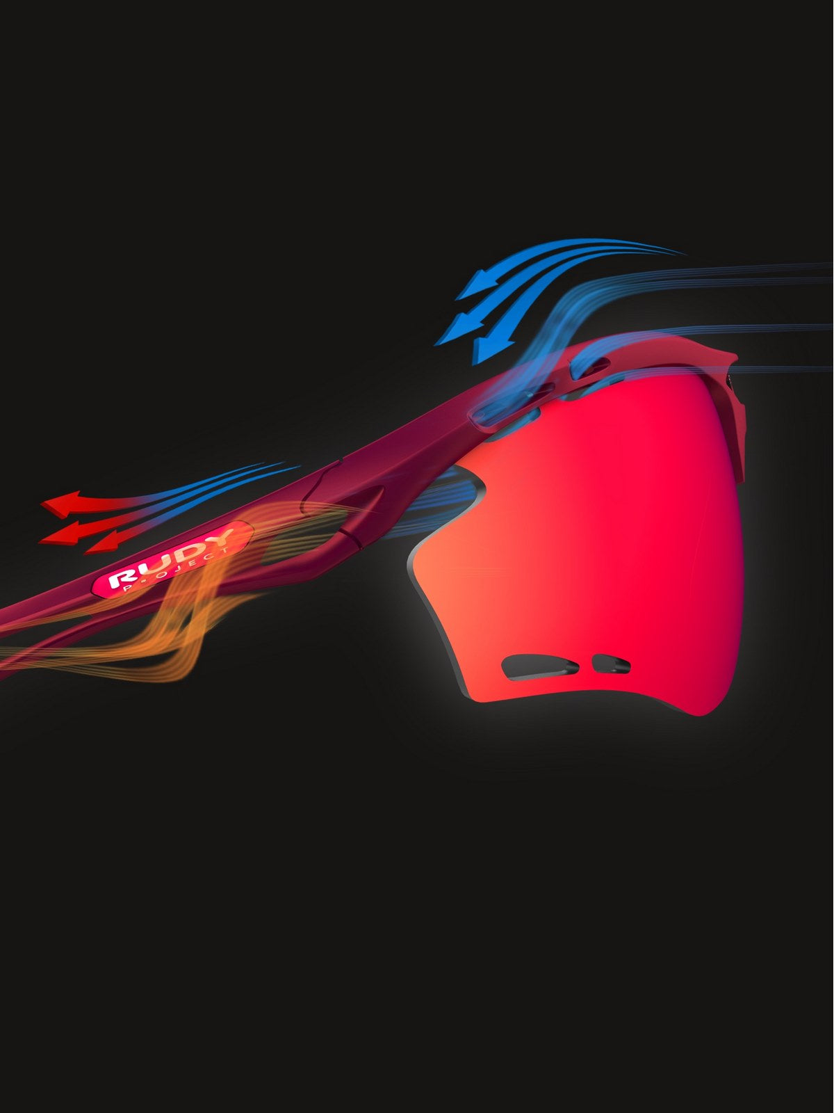 Okulary do biegania RUDY PROJECT PROPULSE - czerwony | Multilaser Red Cat 3