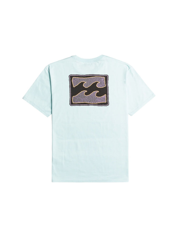 T-Shirt męski BILLABONG Crayon Wave Ss M Tees - niebieski