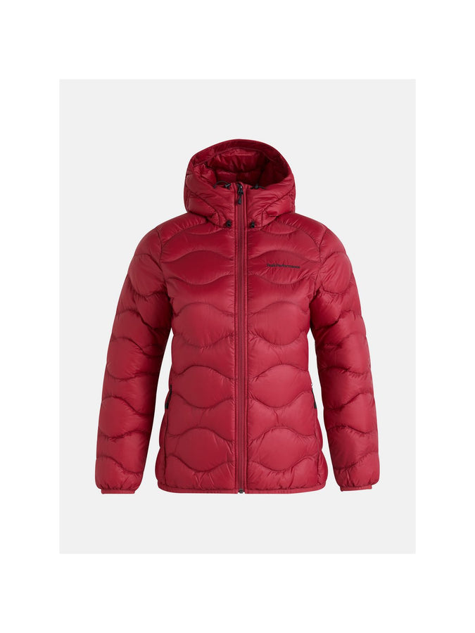 Kurtka puchowa Peak Performance W Helium Down Hood Jacket czerwony