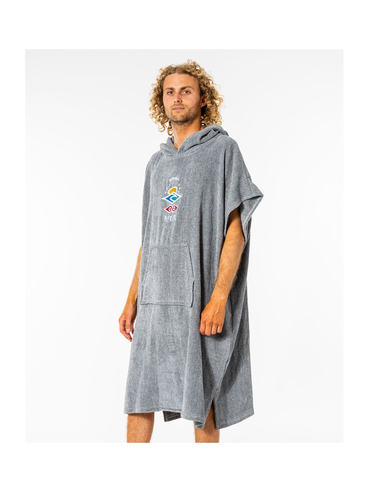 Poncho RIP CURL Icons Hooded Towel szary