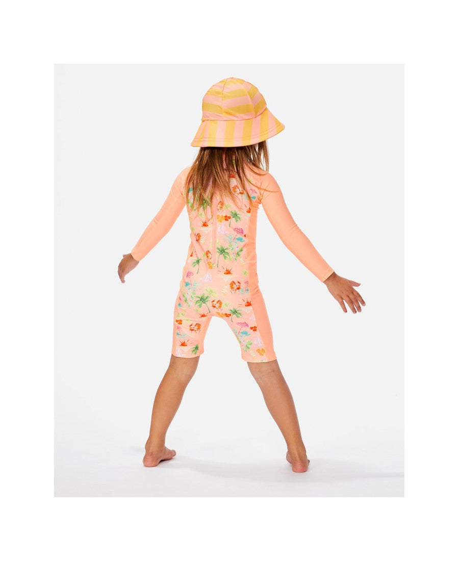 Kostium kąpielowy RIP CURL Vacation Club Spring Suit-Girl pomarańczowy