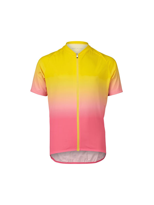 Koszulka rowerowa juniorska POC Y&#39;s XC Jersey żółto rózowa
