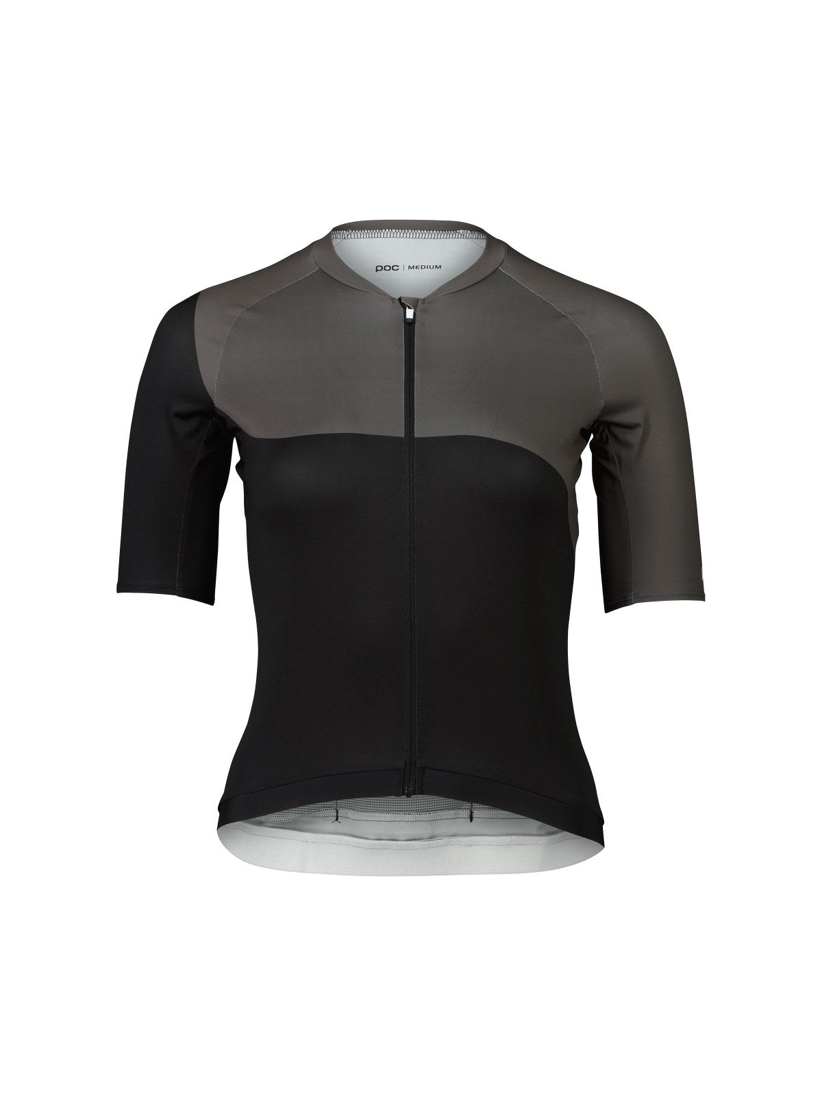 Koszulka rowerowa POC W's Essential Road Jersey Print czarno szary