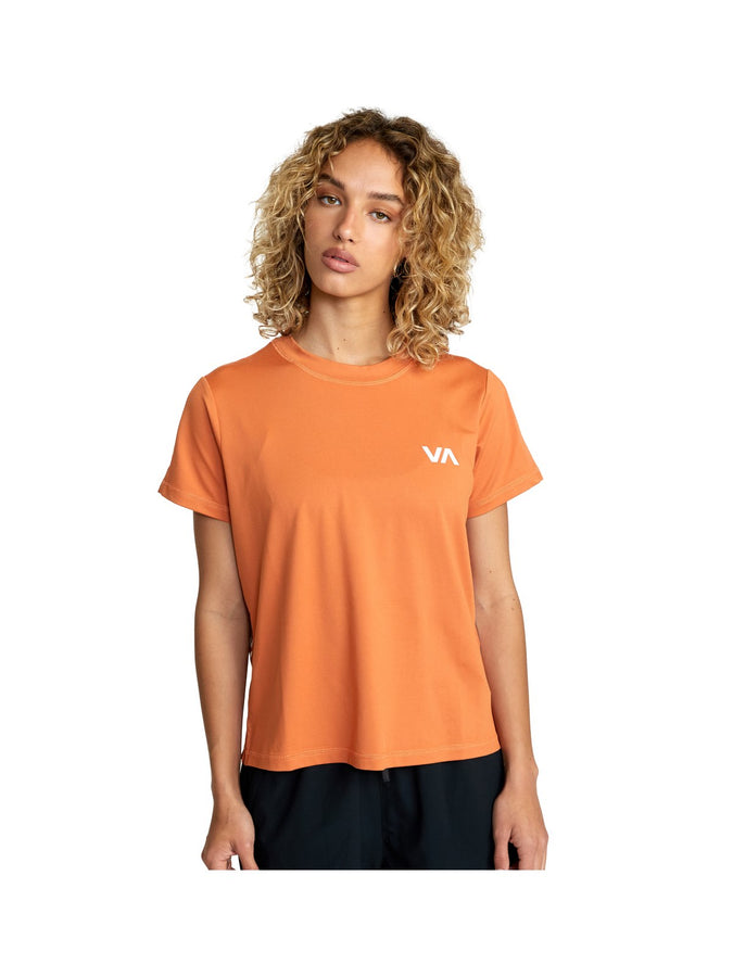 T-Shirt RVCA Womens Sport Vent Ss - pomarańczowy