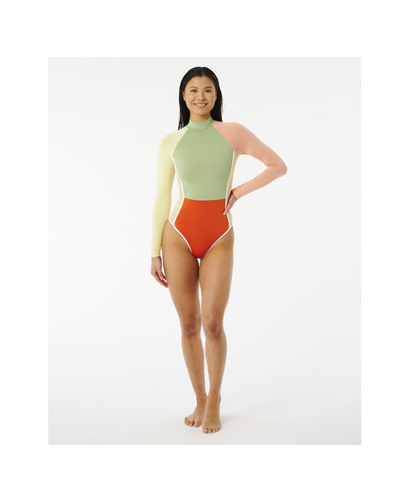 Lycra RIP CURL Trippin Ls Surf Suit zielono żółty - Adventure Sports
