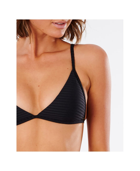 Biustonosz kąpielowy RIP CURL Premium Surf Banded Fixed Tri czarny - Stroje kąpielowe - Adventure Sports

