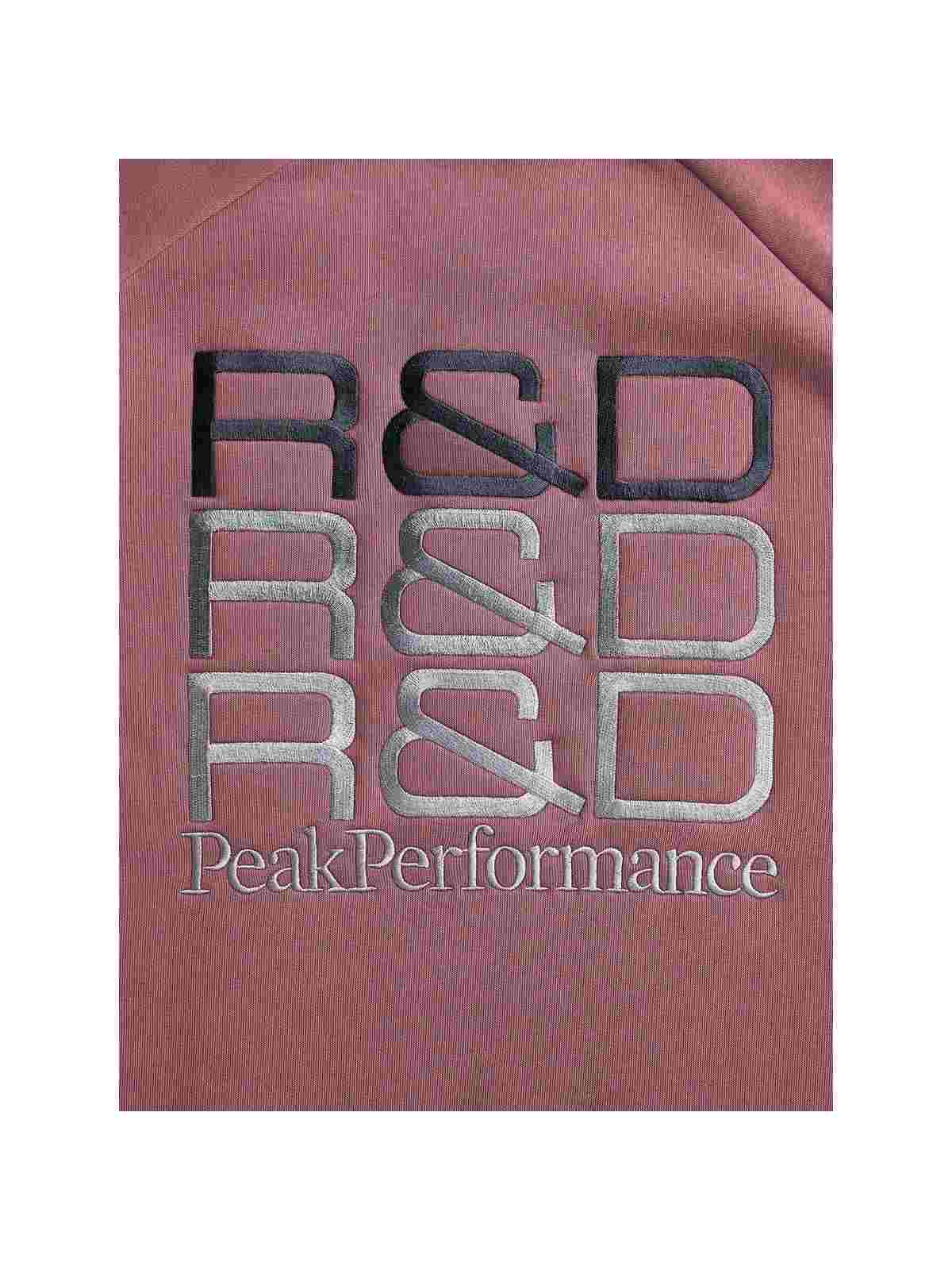 Bluza Peak Performance W R&D Scale Embroidered Crew - bordowy