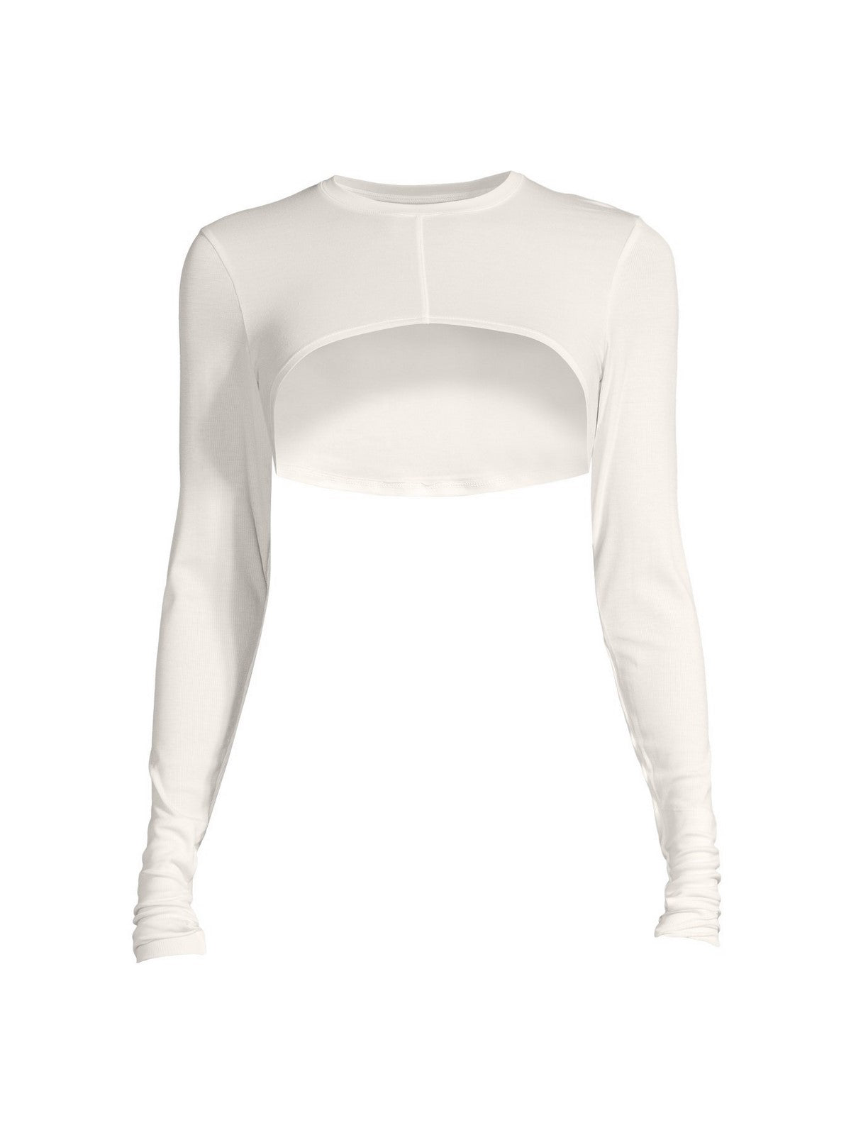 Koszulka CASALL Delight Super Crop Long Sleeve biały