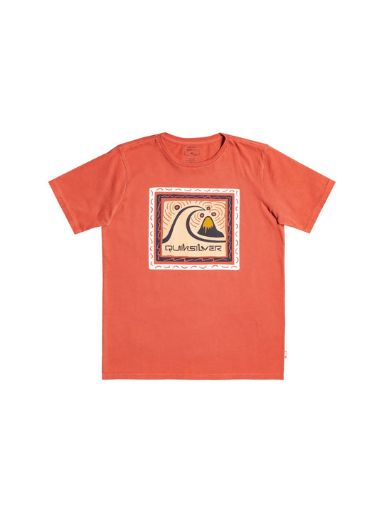 T-Shirt juniorski QUIKSILVER Squarebubble B Tees - pomarańczowy