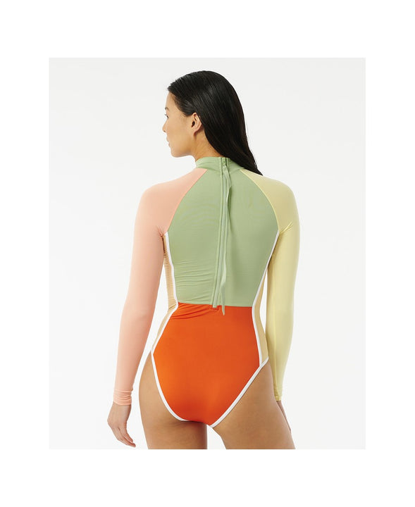 Lycra RIP CURL Trippin Ls Surf Suit zielono żółty - Adventure Sports
