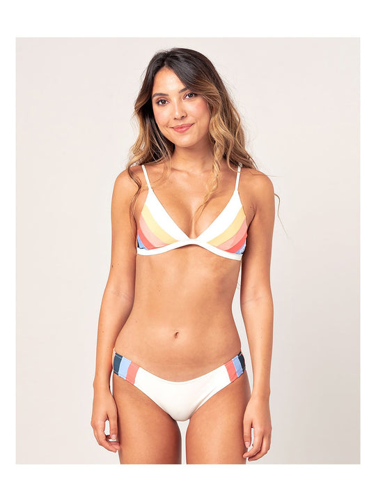 Bikini RIP CURL GOLDEN STATE TRI SET białe w pasy
