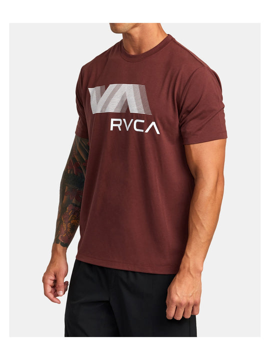 T-Shirt RVCA Va Rvca Blur Ss brązowy